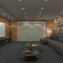 PAINEL ROMANO EM TECIDO BLACKOUT